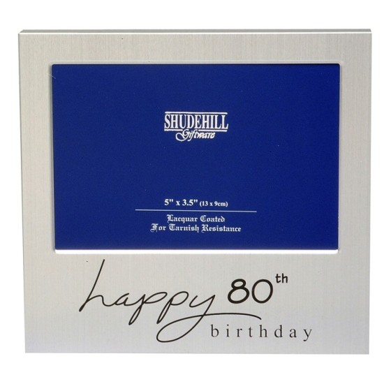 Satin Silver 80th Happy Birthday 5