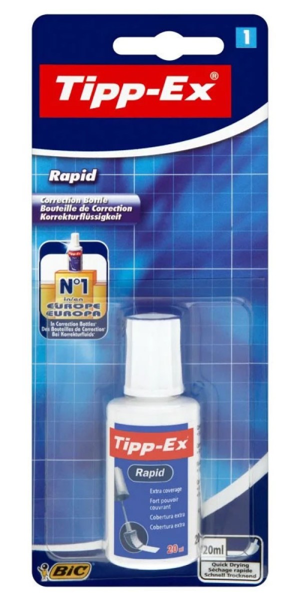 Tipp-Ex Rapid Correction Fluid - 20 ml, Box of 2