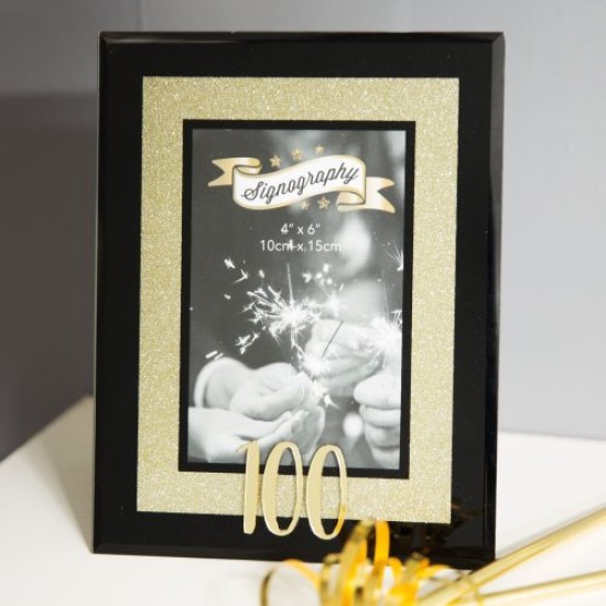 100 Gold Glass Glitter Frame 6X4