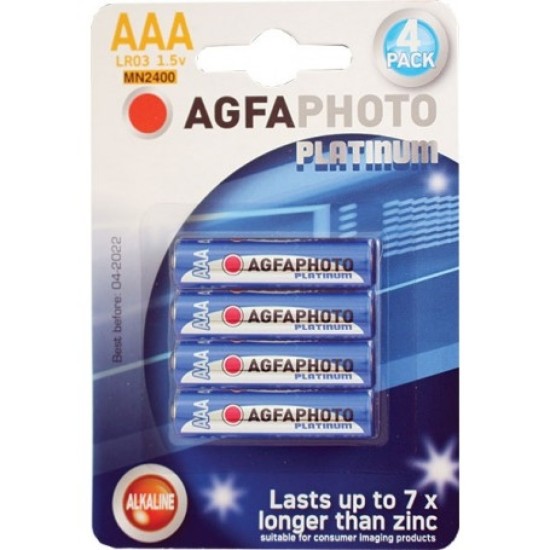AgfaPhoto Platinum AAA Batteries 4 pk