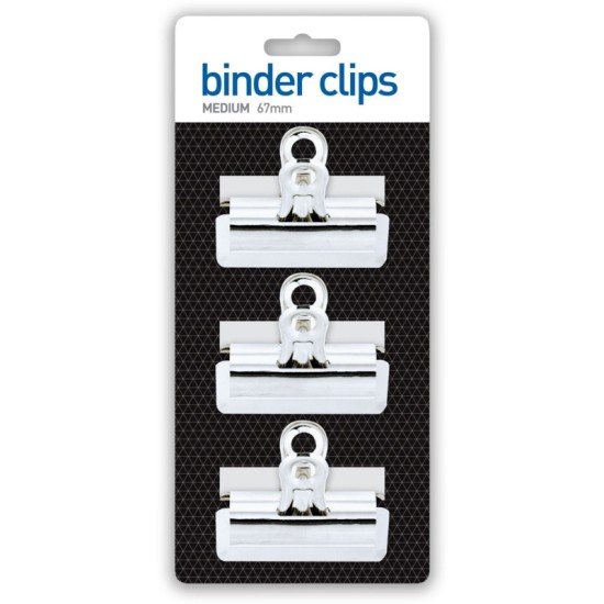 Binder Clips 67mm Pack of 3