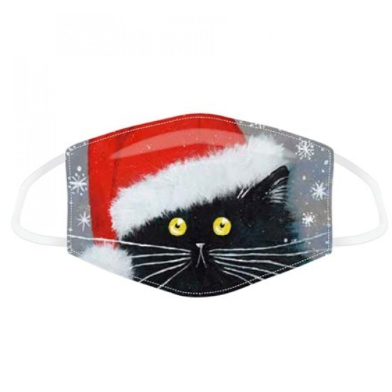 Christmas Cat Face Covering Large X75L
