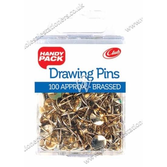 Drawing Pins Brassed 100 Approx