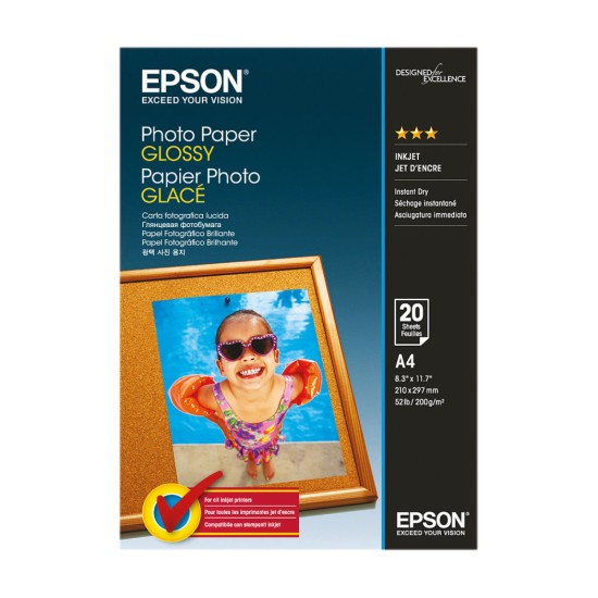 Epson Photo Paper A4 Glossy 200gsm 20 Sheets