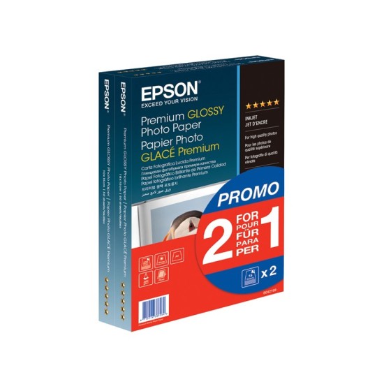 Epson Photo Paper A4 Glossy 255gsm X2 15 Sheets Packs Promo