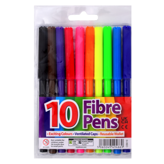 Fibre Pens 10's H/pk