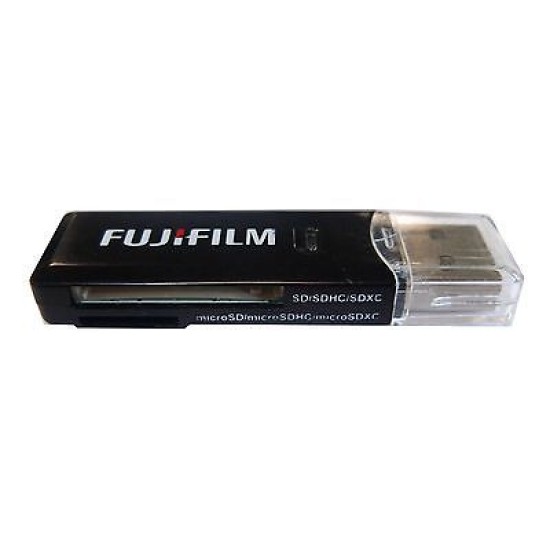 Fujifilm Dual Slot USB Card Reader SD and Micro SD USB 1.0 + 2.0