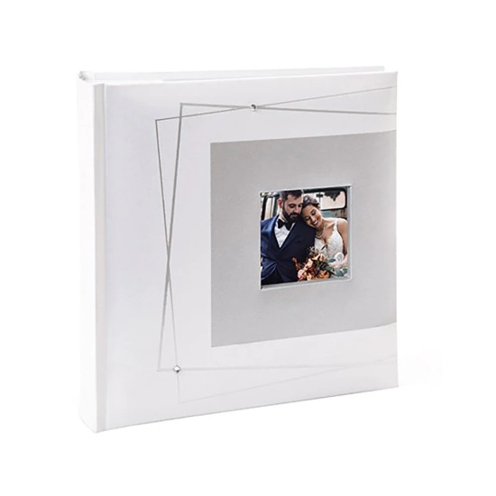 Geometric Silver Design Wedding Memo Album 200 6