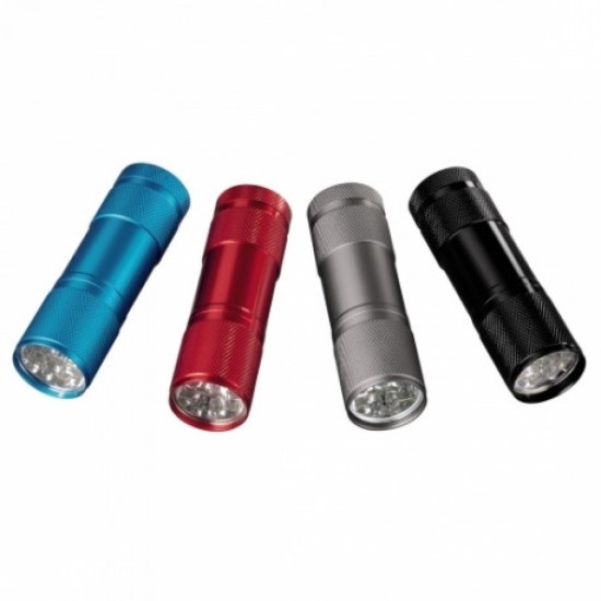 9-LED-Torch Assorted Colours Batteries Included