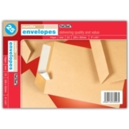 Manilla Envelopes Peel & Seal 9X6.4 (C5) 25s