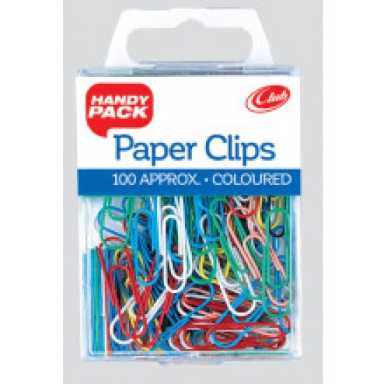 Paper Clips 100 Approx Mixed Colours
