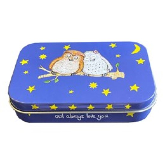 Luxury Peppermint Sweets Tin MT18 2 Owls