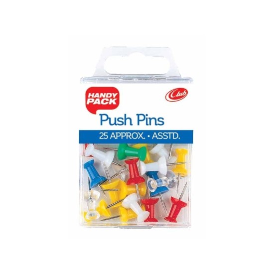 Push Pins 25 Approx Mixed Colours