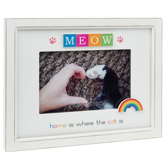 Rainbow Scrabble Meow Frame 6X4