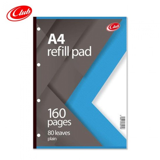 Refill Pad A4 Plain 160 pages 80l