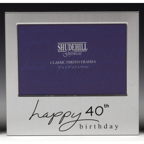 Satin Silver 40th Happy Birthday 5