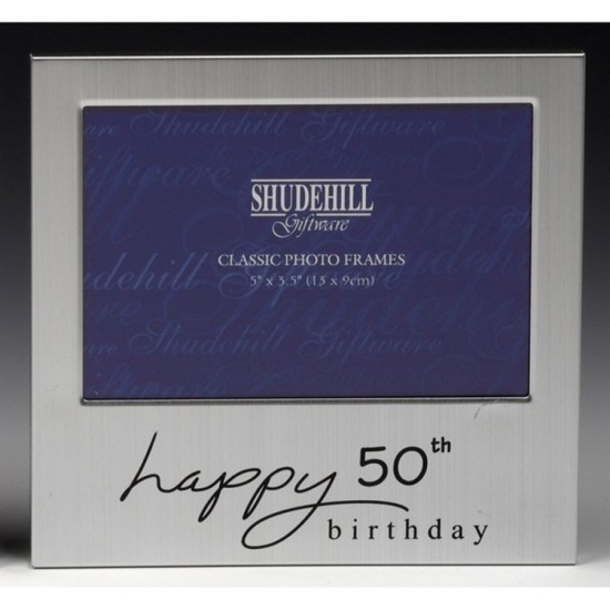 Satin Silver 50th Happy Birthday 5