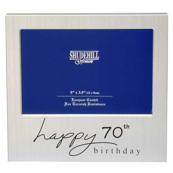 Satin Silver 70th Happy Birthday 5