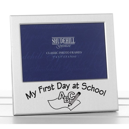 Satin Silver My 1st Day at School 5X3.5