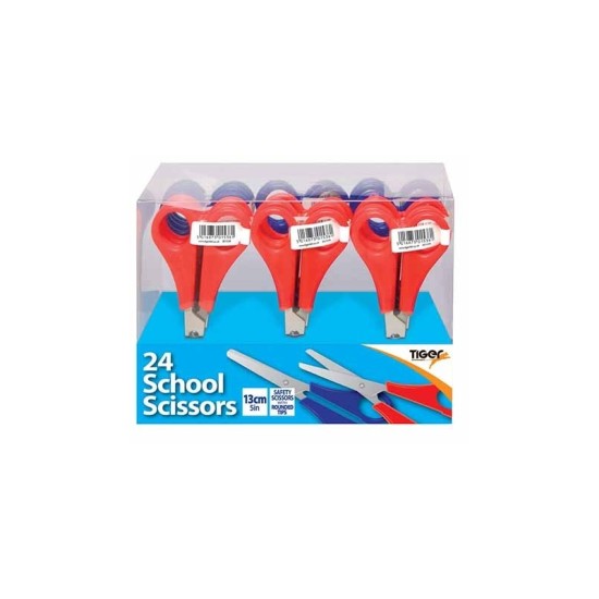 School Scissors Stainless Steel Red/Blue