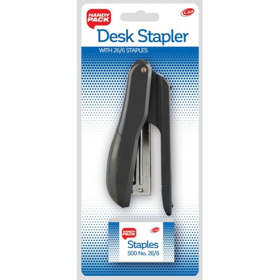 Stapler with 26/6 staples assorted colours