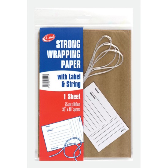 Strong Wrapping Paper with string and Label 75x100cm