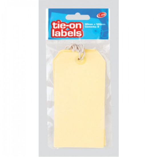 Tie-On Labels 60x120mm 8pk