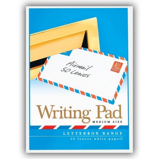Writing Pad Airmail A5 White 50 Leaves